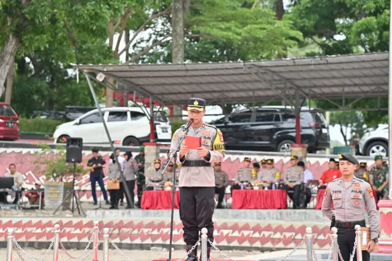 Siap Siaga Potensi Bencana, Polres Lampung Selatan Bersama Pemkab Gelar Apel Gelar Pasukan